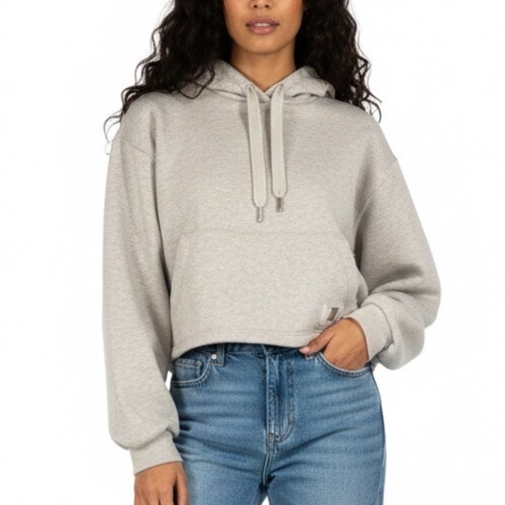 Savage X Fenty Essential Oatmeal Beige Cropped Hoodie Sweatshirt‎ XL Rihanna